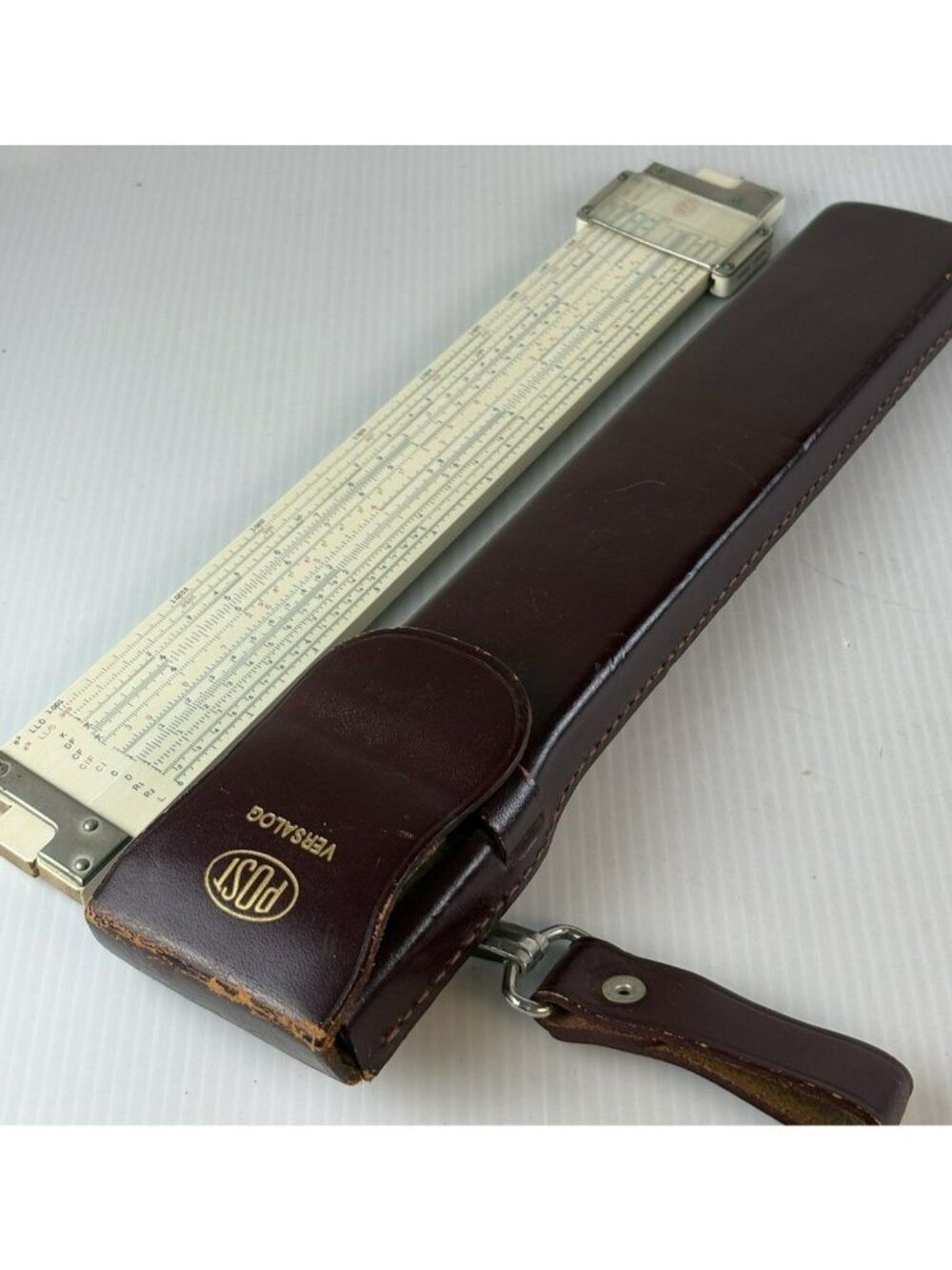 Vintage 1460 Versalog Slide Rule Frederick Post Co. W/ Leather Case